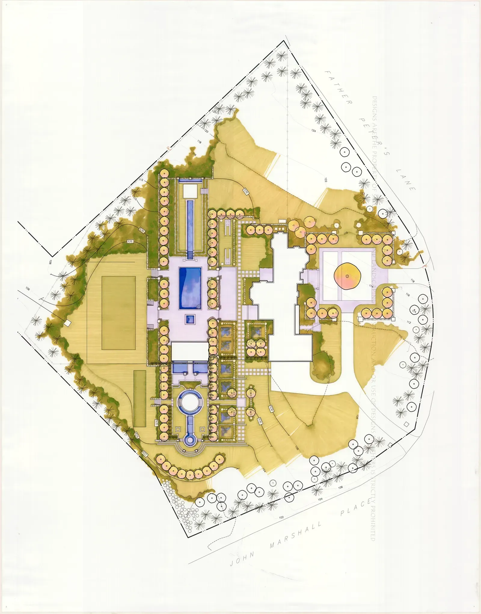 3D landscape design rendering, plan, or hand sketch image 2