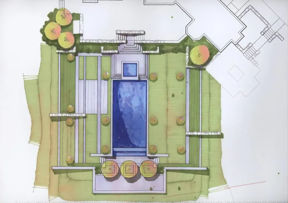 3D landscape design rendering, plan, or hand sketch image 5