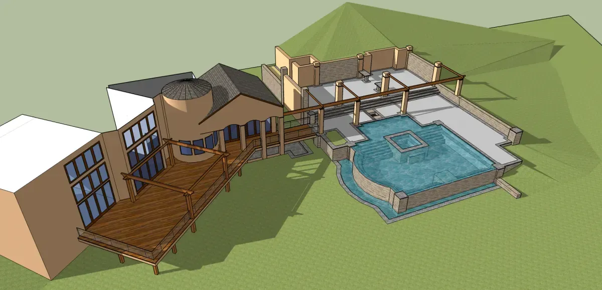 3D landscape design rendering, plan, or hand sketch image 9