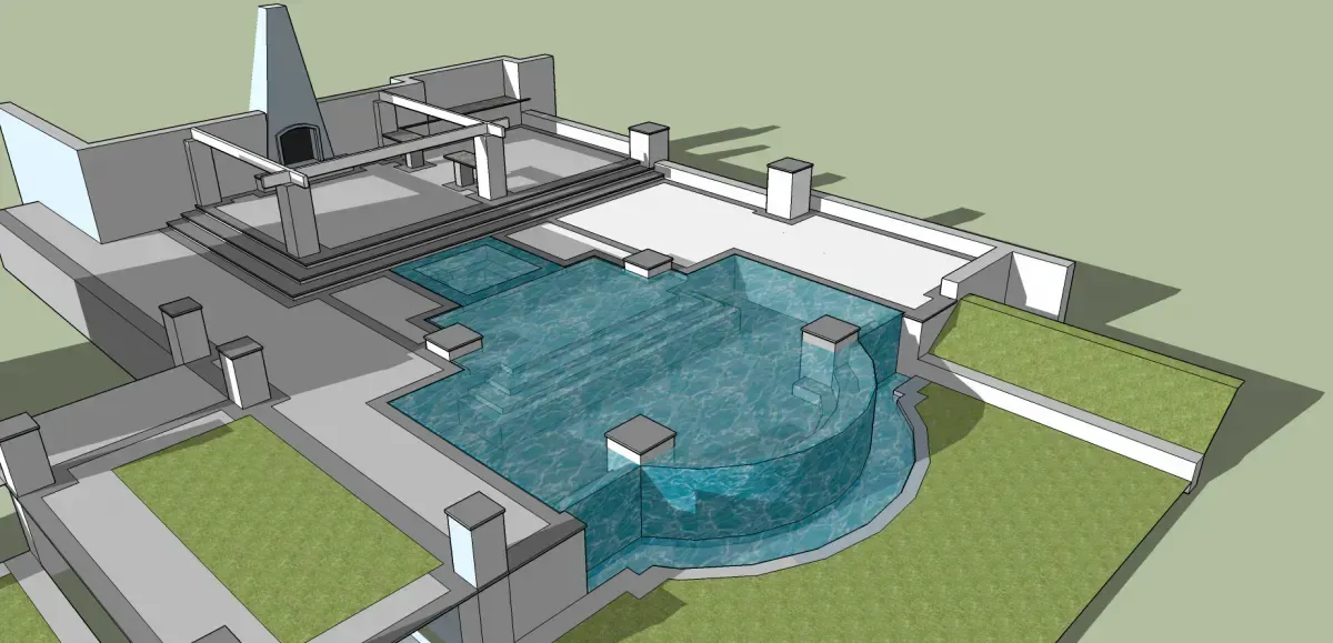 3D landscape design rendering, plan, or hand sketch image 12