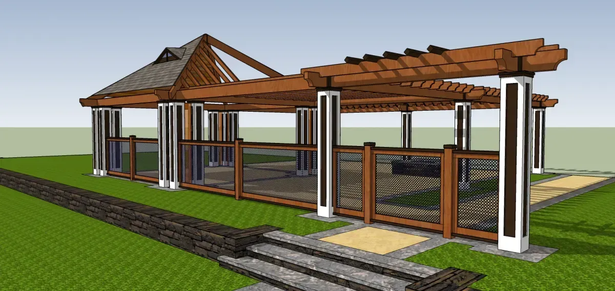 3D landscape design rendering, plan, or hand sketch image 13