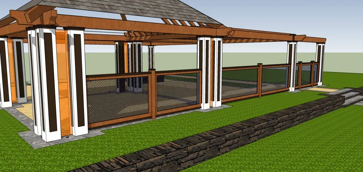 3D landscape design rendering, plan, or hand sketch image 15