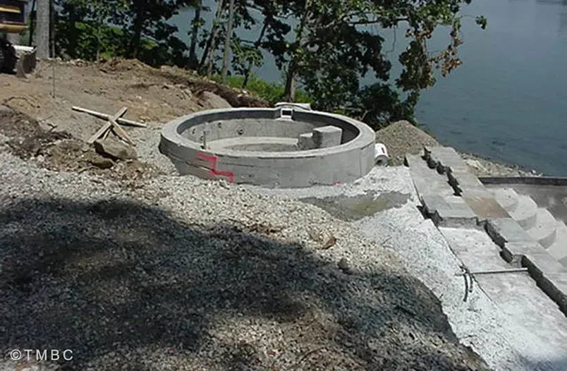 Custom pool design, spa, water feature, and outdoor living environment image 17