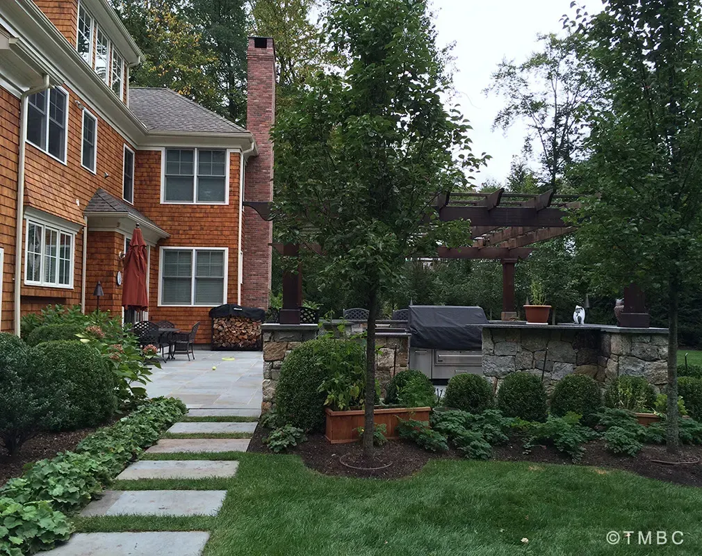 Pergola garden structure with timber details and outdoor living space image 7