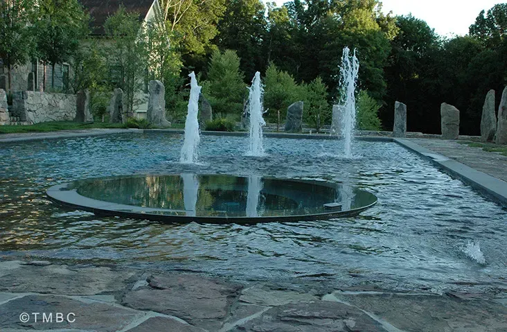 Custom pool design, spa, water feature, and outdoor living environment image 20