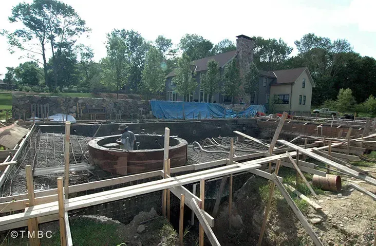Custom pool design, spa, water feature, and outdoor living environment image 22